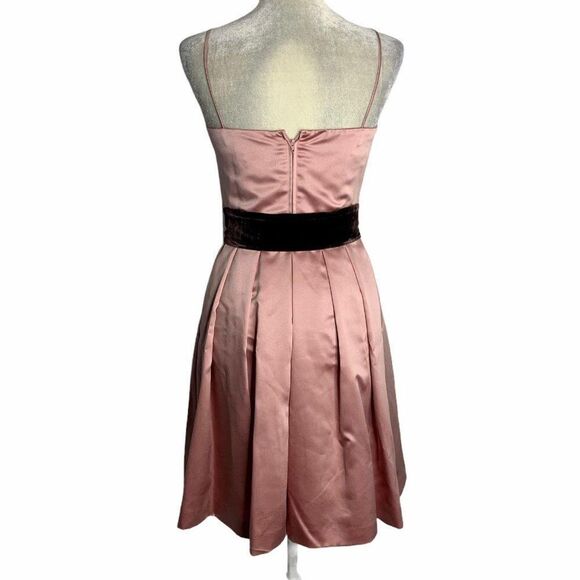 Vintage Pleated Sleeveless Mini Dress 4 Pink - Picture 6 of 8